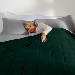 OHS Supersoft Weighted Blanket -Forest Green -125 x 180cm - 6kg-£21