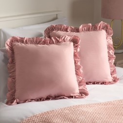 OHS Frill Cushion Covers - Blush - £8