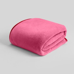 OHS Piped Edge Throw - Pink/Red