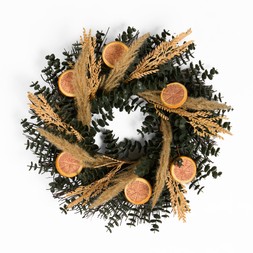 OHS Dried Orange Wreath - Green