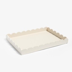 OHS Rectangle Scallop Tray - Cream