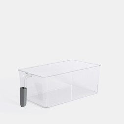 OHS Fridge Storage Tray With Handle - Clear