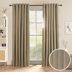 OHS Woven Texture Eyelet Ultra Blackout Curtains - Sage - £16