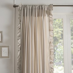 OHS Frill Voile Curtains (Pair) - White